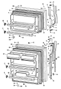 Section Diagram and Parts List for CTX18GLJRAD  Hotpoint Refrigerator
