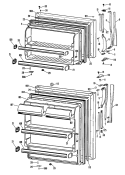 Section Diagram and Parts List for CTX21GLGRWH  Hotpoint Refrigerator