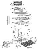 Section Diagram and Parts List for CTX21GLGRWH  Hotpoint Refrigerator