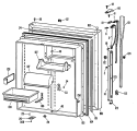 Section Diagram and Parts List for CTX22DLGLWH  Hotpoint Refrigerator