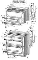 Section Diagram and Parts List for CTX21ELFRWH  Hotpoint Refrigerator