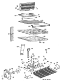 Section Diagram and Parts List for CTX21ELFRWH  Hotpoint Refrigerator