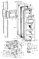 FREEZER DOOR Diagram and Parts List for CSX27CLJ  Hotpoint Refrigerator
