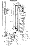 FREEZER DOOR Diagram and Parts List for CSX27DLJ  Hotpoint Refrigerator