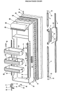 FRESH FOOD DOOR Diagram and Parts List for CSX27DLJ  Hotpoint Refrigerator
