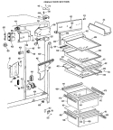 FRESH FOOD SECTION Diagram and Parts List for CSX27DLJ  Hotpoint Refrigerator