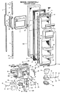 FREEZER DOOR Diagram and Parts List for CSXW27CLJ  Hotpoint Refrigerator