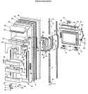 FRESH FOOD DOOR Diagram and Parts List for CSXW27CLJ  Hotpoint Refrigerator