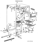 FREEZER SECTION Diagram and Parts List for CSX20LLL  Hotpoint Refrigerator