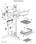 FRESH FOOD SECTION Diagram and Parts List for CSX20LLL  Hotpoint Refrigerator