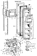 FREEZER DOOR Diagram and Parts List for CSXW27CLL  Hotpoint Refrigerator