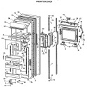 FRESH FOOD DOOR Diagram and Parts List for CSXW27CLL  Hotpoint Refrigerator