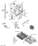 Section Diagram and Parts List for HDA959M-01  Hotpoint Dishwasher