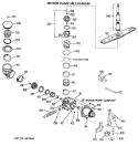 MOTOR - PUMP MECHANISM Diagram and Parts List for HDA959M-01  Hotpoint Dishwasher