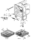 Section Diagram and Parts List for HDA489M-20BK  Hotpoint Dishwasher