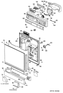 Section Diagram and Parts List for HDA1030M20  Hotpoint Dishwasher