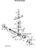 MOTOR MECHANISM Diagram and Parts List for HDA1030M20  Hotpoint Dishwasher