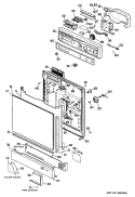 Section Diagram and Parts List for HDA829P-25BA  Hotpoint Dishwasher