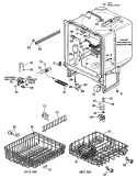Section Diagram and Parts List for HDA829P-25BA  Hotpoint Dishwasher