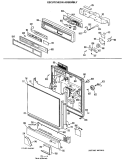 ESCUTCHEON ASSEMBLY Diagram and Parts List for HDA2030M25WA  Hotpoint Dishwasher