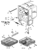 Section Diagram and Parts List for HDA2030M25WA  Hotpoint Dishwasher