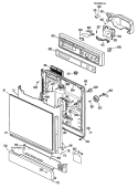 Section Diagram and Parts List for HDA489M-25AW  Hotpoint Dishwasher