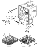 Section Diagram and Parts List for HDA999M-35BA  Hotpoint Dishwasher