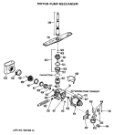 MOTOR - PUMP MECHANISM Diagram and Parts List for HDA489P-35BA  Hotpoint Dishwasher