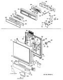 Section Diagram and Parts List for HDA2000M35BA  Hotpoint Dishwasher