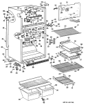 Section Diagram and Parts List for CTX18ELTRWH  Hotpoint Refrigerator