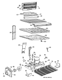 Section Diagram and Parts List for CTX18ELTRWH  Hotpoint Refrigerator