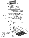 Section Diagram and Parts List for CTX19GLRRWH  Hotpoint Refrigerator