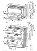 Section Diagram and Parts List for CTX18ELBRWH  Hotpoint Refrigerator