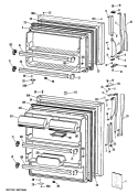Section Diagram and Parts List for CTX18GLBRAD  Hotpoint Refrigerator