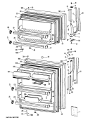 Section Diagram and Parts List for CTX18KLBRWH  Hotpoint Refrigerator