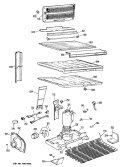 Section Diagram and Parts List for CTX18PLBRAD  Hotpoint Refrigerator