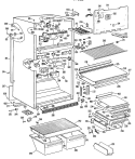 Section Diagram and Parts List for CTX21GLBRWH  Hotpoint Refrigerator