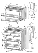 Section Diagram and Parts List for CTX14APDRAD  Hotpoint Refrigerator