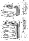Section Diagram and Parts List for CTX14CPCRWH  Hotpoint Refrigerator