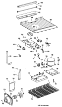 Section Diagram and Parts List for CTX16CPDRWH  Hotpoint Refrigerator