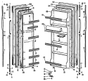 Section Diagram and Parts List for CSX22GLL  Hotpoint Refrigerator