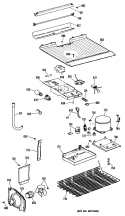 Section Diagram and Parts List for CTX14APERWH  Hotpoint Refrigerator