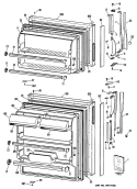 Section Diagram and Parts List for CTXY14EPERWH  Hotpoint Refrigerator