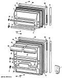 Section Diagram and Parts List for CTHY15EPERWH  Hotpoint Refrigerator