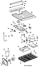 Section Diagram and Parts List for CTHY15EPHRWH  Hotpoint Refrigerator