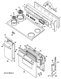 Section Diagram and Parts List for RC546H4  Hotpoint Range