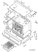 Section Diagram and Parts List for RC546H4  Hotpoint Range