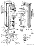 Section Diagram and Parts List for CSXC24DMA  General Electric Refrigerator