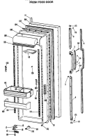 FRESH FOOD DOOR Diagram and Parts List for CSX27DMA  Hotpoint Refrigerator