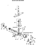 MOTOR - PUMP MECHANISM Diagram and Parts List for HDA100S-45BW  Hotpoint Dishwasher
